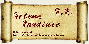 Helena Mandinić vizit kartica